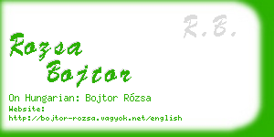 rozsa bojtor business card